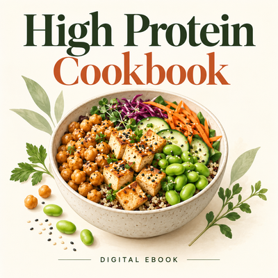 High Protein Cookbook digital ebook cover